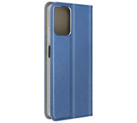Avizar Étui pour Moto G34 5G Porte carte Support Vidéo Bleu