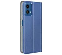Étui Pour Motorola Moto G34 5g Porte Carte Support Vidéo Bleu