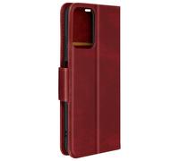 Étui pour Motorola Moto G34 Clapet Portefeuille Support Dragonne Bordeaux