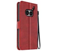 Avizar Étui pour Nothing Phone 2a et 2a Plus Dragonne Support Portefeuille Rouge