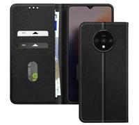 Étui pour OnePlus 7T Clapet Portefeuille et Support Vidéo Noir