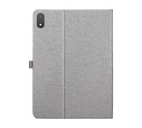 Étui pour OnePlus Pad 3 Effet Cuir Toilé avec Support et Porte-Cartes Gris