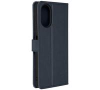 Étui pour Oppo A38 Design Vintage Clapet Portefeuille Support Vidéo Bleu nuit