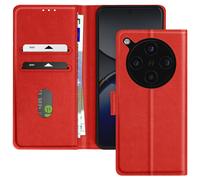 Avizar Étui pour Oppo Find X8 Pro Clapet Portefeuille et Support Vidéo Rouge