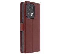 Étui Vintage Oppo Find X9 - Clapet Portefeuille & Support vidéo - Marron
