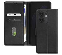 Étui pour Oppo Reno 13 F / 13 FS Clapet Portefeuille et Support Vidéo Noir