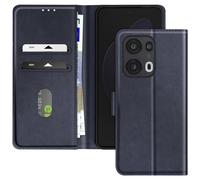 Avizar Étui pour Oppo Reno 13 Pro Clapet Portefeuille et Support Vidéo Bleu nuit
