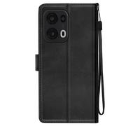 Avizar Étui pour Oppo Reno 13 Pro Dragonne Clapet Support Portefeuille Noir