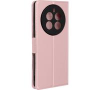 Avizar, Etui pour Realme 12 Pro 5G Portefeuille Fonction stand Design fin, or rose