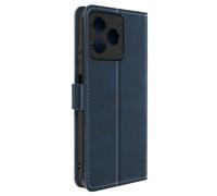Avizar Étui pour Realme Note 50 Porte-carte Support Vidéo Série Vintage Bleu