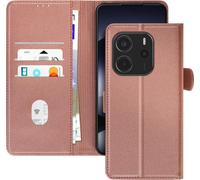 Avizar, Etui pour Redmi Note 14 4G Portefeuille à rabat Fermeture magnétique, or rose