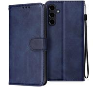 Avizar Étui pour Samsung Galaxy A16 – Portefeuille à clapet avec dragonne Bleu