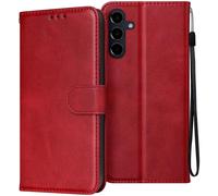 Avizar Étui pour Samsung Galaxy A16 Dragonne Clapet Support Portefeuille Rouge