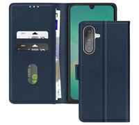 Avizar Étui pour Samsung Galaxy A26 Clapet portefeuille et support vidéo Bleu nuit