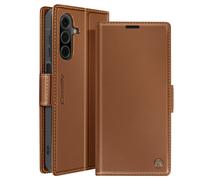 Avizar Étui pour Samsung Galaxy A26 Portefeuille Anti-RFID Marron