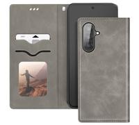 Avizar Étui portefeuille pour Samsung Galaxy A56 – Support vidéo – Gris