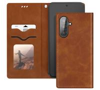 Avizar Étui pour Samsung Galaxy A56 Portefeuille Support Vidéo Marron