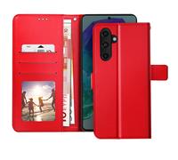 Étui pour Samsung M55 Design Vintage Clapet Portefeuille Support Vidéo Rouge