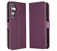 Étui pour Samsung S24 FE Clapet Portefeuille Double Fermoir Aimanté Violet