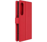 Coque et étui téléphone mobile Avizar Etui pour Sony Xperia 1 V Clapet Portefeuille Support Vidéo Rouge