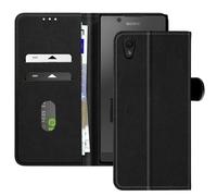 Étui pour Sony Xperia L1 Clapet Portefeuille et Support Vidéo Noir
