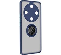 Coque pour Honor Magic 6 Lite 5G Bague Métallique Fonction Support Bleu nuit