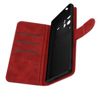 Avizar Étui pour Vivo X80 Pro Portefeuille Fonction Support Vidéo Rouge