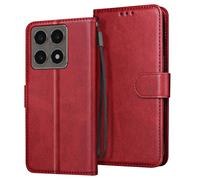 Etui pour Xiaomi 14T Pro Clapet Portefeuille et Support Vidéo Stable Bordeaux
