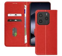 Étui pour Xiaomi Redmi Note 14 5G Clapet Portefeuille et Support Vidéo Rouge
