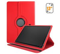 Étui Universel pour Tablettes 13 pouces Clapet Rotatif 360° Rouge