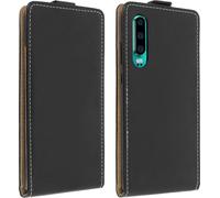 Avizar, étui vertical à rabat pour Huawei P30, couverture avec compartiment pour carte, noir
