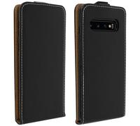 Avizar, étui vertical à rabat pour Samsung Galaxy S10, couverture avec porte-carte, noir