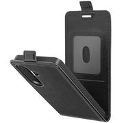 Avizar Étui Vintage Clapet Vertical pour Samsung S24 et S25 Noir