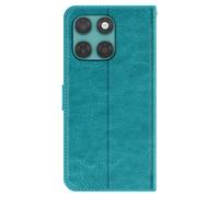 Avizar Étui Vintage pour Motorola Edge 60 Fusion Portefeuille Turquoise