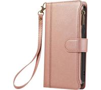 Avizar, étui zippé pour Galaxy S24 FE, bandoulière amovible, rose