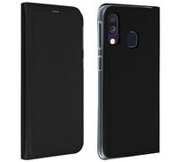 Avizar, Flip Book Cover, étui à rabat en similicuir pour Samsung Galaxy A40, noir