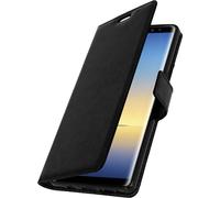Avizar, Flip Cover Stand Case Portefeuille & Stand pour Galaxy Note 8, Noir