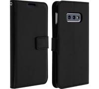 Avizar, Flip Stand Couverture Portefeuille & Stand pour Samsung Galaxy S10e, Noir