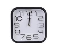 Avizar Horloge Murale Carrée avec Mécanisme Silencieux 33x33cm Noir