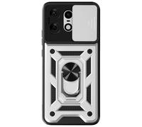 Avizar, Housse de protection pour Motorola Edge 50 Pro Anneau de support Couverture de la caméra, Argent