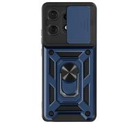 Avizar, Housse de protection pour Motorola Edge 50 Pro Support de l'anneau Couverture de la caméra, bleu foncé
