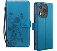 Avizar, housse motif fleurs et papillons pour Honor 400 Lite dragonne, bleu