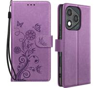 Avizar, housse motif fleurs et papillons pour Honor 400 Lite Dragonne, Violet