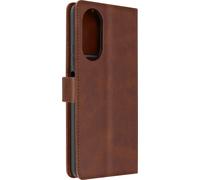 Etui pour Oppo A58 Dragonne Clapet Support Portefeuille Marron