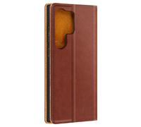 Housse Portefeuille pour Samsung Galaxy S24 Ultra Cuir Véritable Avizar Marron