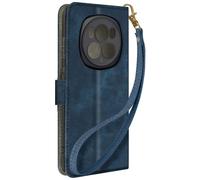 Avizar Housse pour Honor Magic 6 Pro Effet Brossé Portefeuille et Support