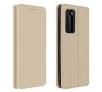 Avizar Housse pour Huawei P40 Pro Étui Folio Portefeuille Fonction Support Dorée