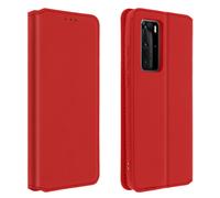 Avizar Housse pour Huawei P40 Pro Étui Folio Portefeuille Fonction Support Rouge