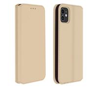 Housse pour iPhone 11 Étui Folio Portefeuille Fonction Support Dorée
