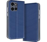 Avizar, housse pour Motorola Edge 50 Neo Porte-carte Smart Collection, bleu foncé